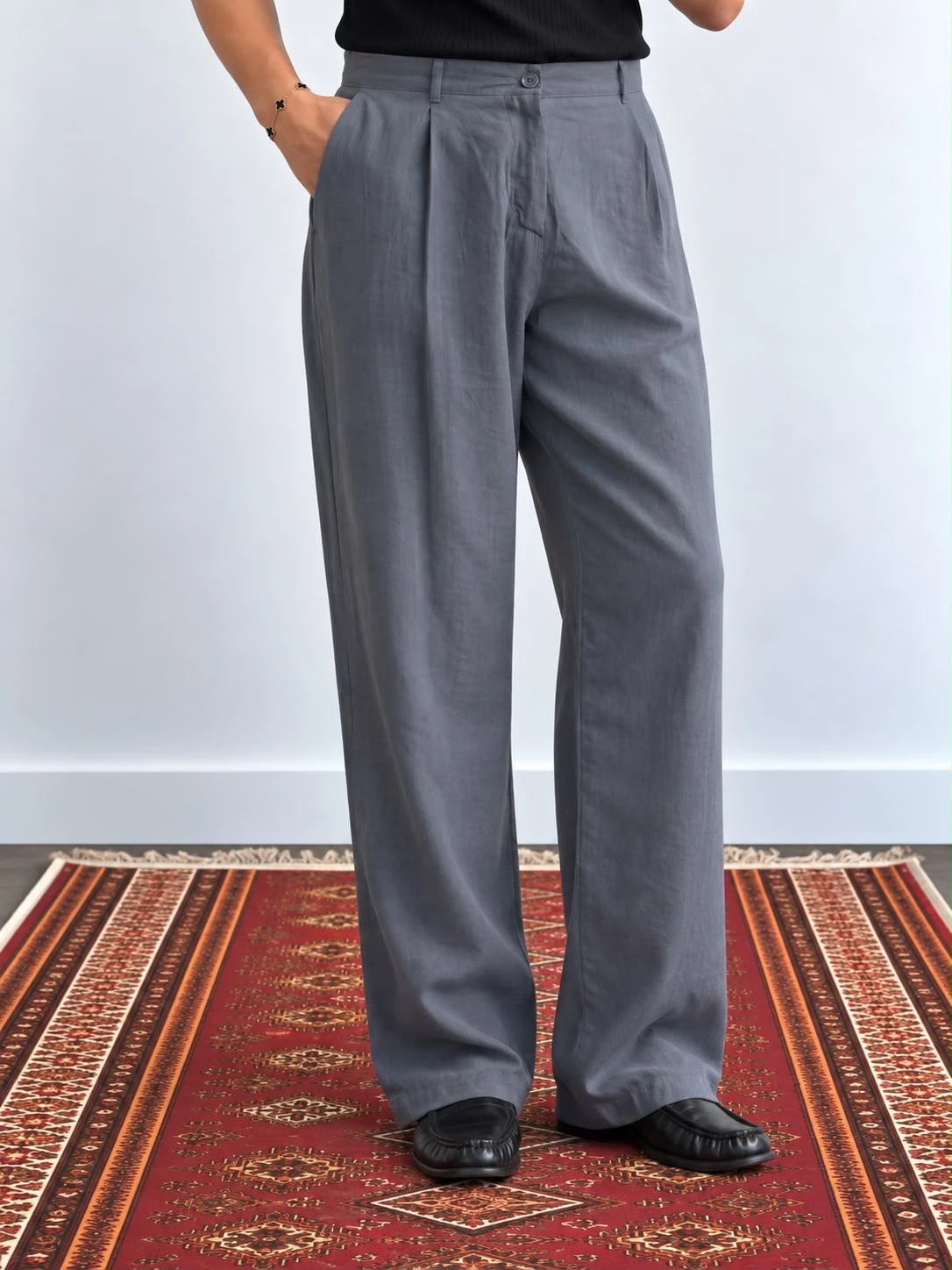 Modal kumaş gri pantolon