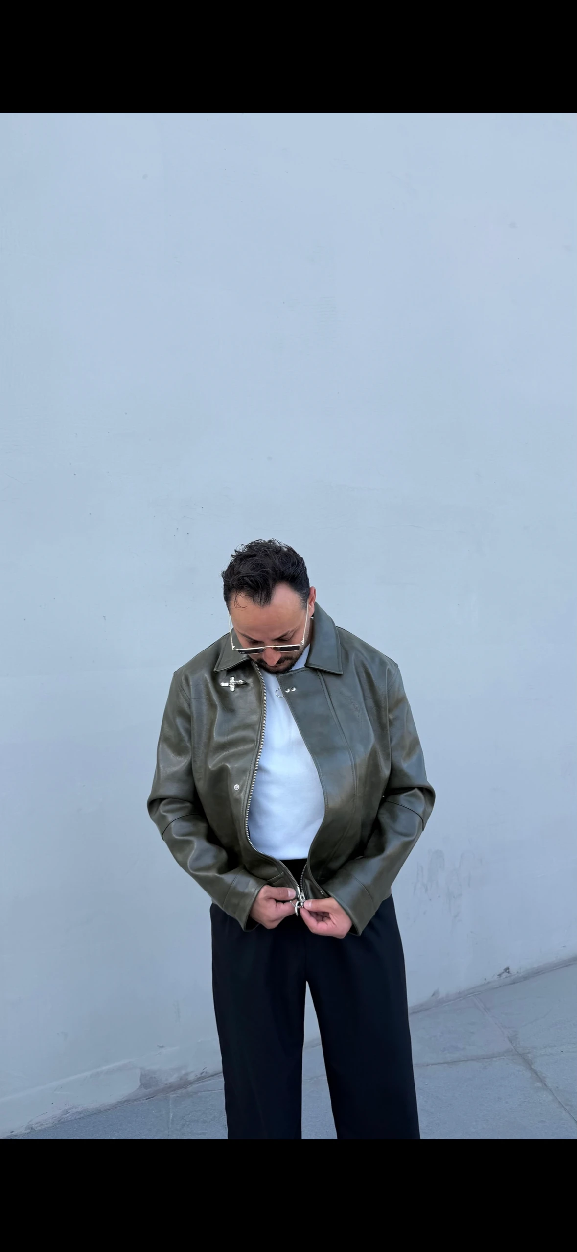HAKİ DERİ CEKET TOKALI