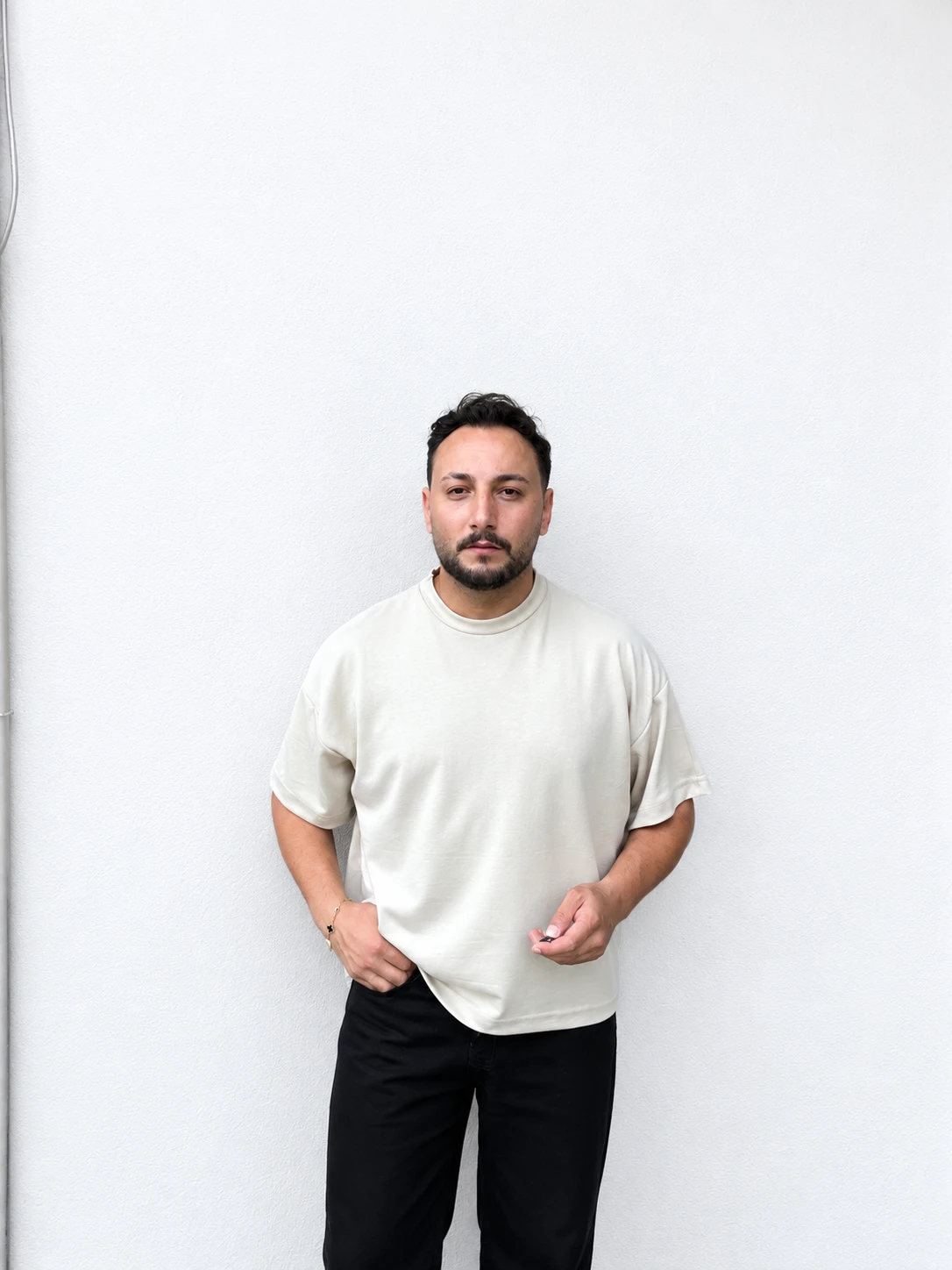 Erkek oysho  kumaş bej rengi  sweatshirt