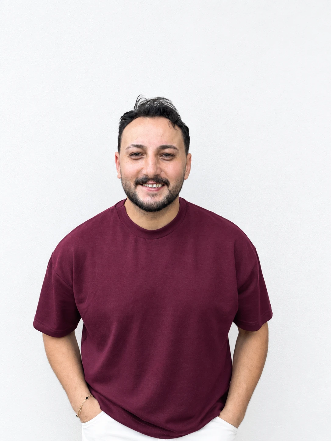 Erkek oysho kumaş bordo sweatshirt