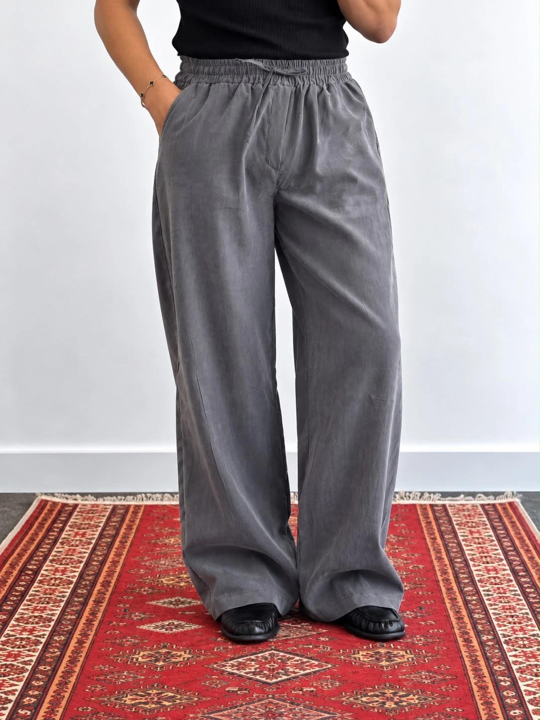 Modal kumaş gri pantolon